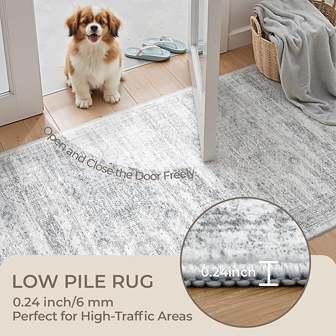3x12 Runner Rug Non Slip, Washable Hallway Runner Rug, Living Room, Long Rug - Image 6