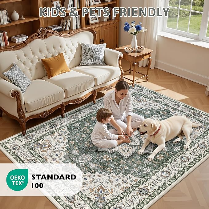 9x12 Area Rugs Living Room: Washable Rug - Image 9