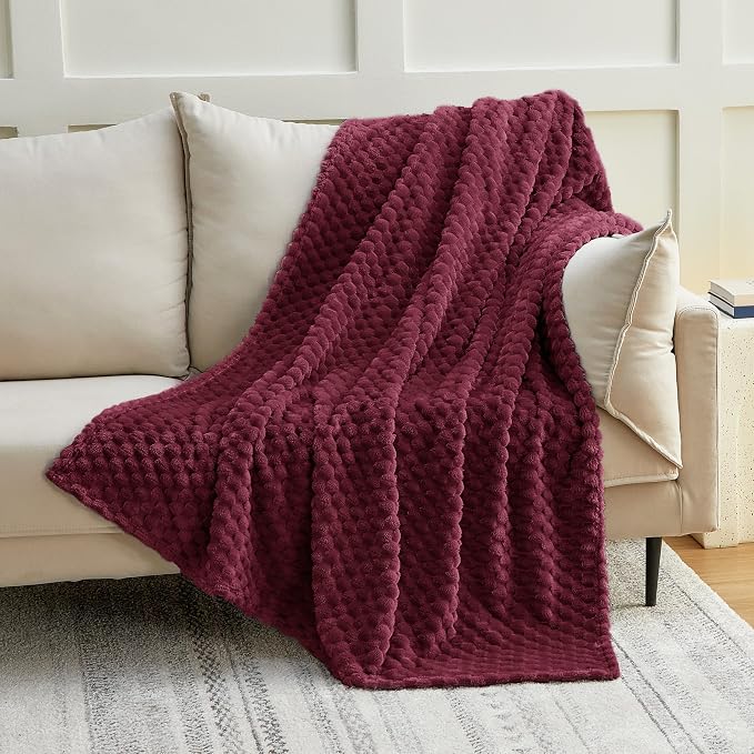 EXQ Home Gentle Soft Fleece Throw Blanket – Cozy Lightweight 3D Imitation - Image 4