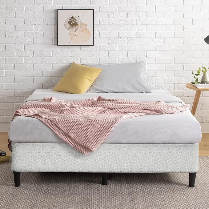 ZINUS Keenan Metal Mattress Foundation, Standing Box Spring, Headboard Brackets Included, Easy Assembly, Queen