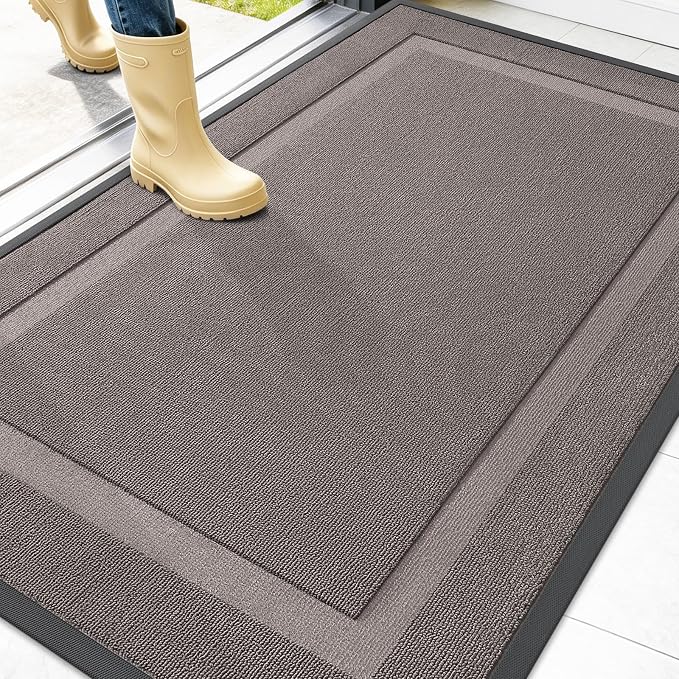 OLANLY Front Door Mat Outside 47x32, All-Season Heavy-Duty Rubber Doormat | by OLANLY