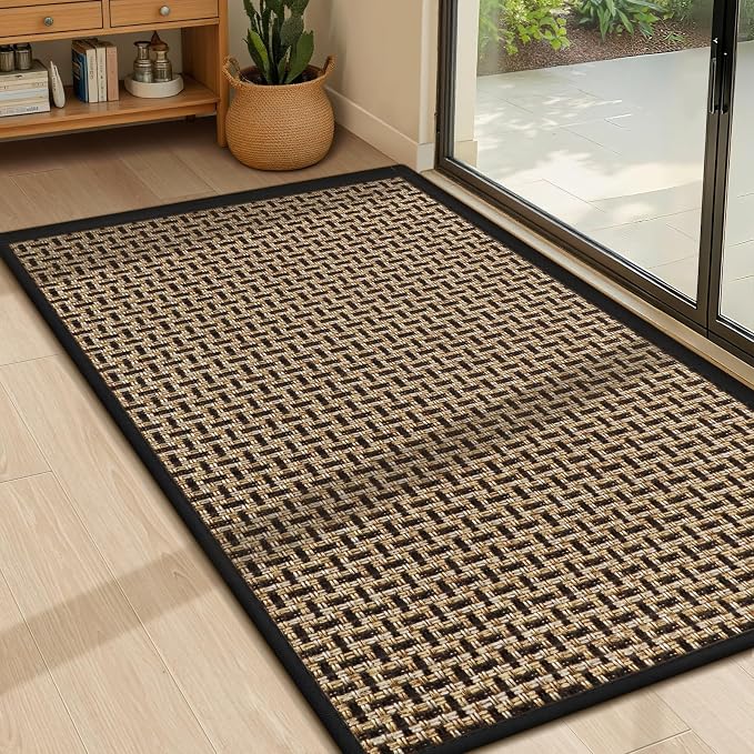 Door Mat Indoor Entrance 24"x36", Absorbent Indoor Door Mat, Non Slip Rubber by LEKEEPGO