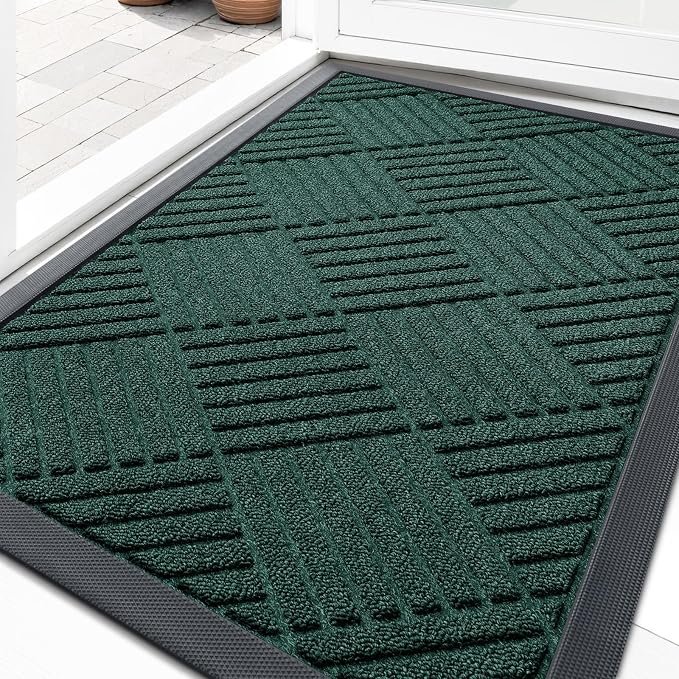 OLANLY Front Door Mat Outside Entrance, Waterproof Heavy-Duty Doormat | 29.5x17 by OLANLY