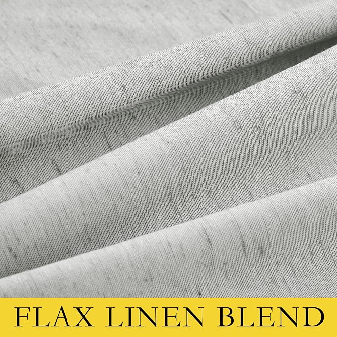 NICETOWN Grey Living Room Completely Shaded Linen Draperies, 2 Pieces, W62 x L72 - Image 8
