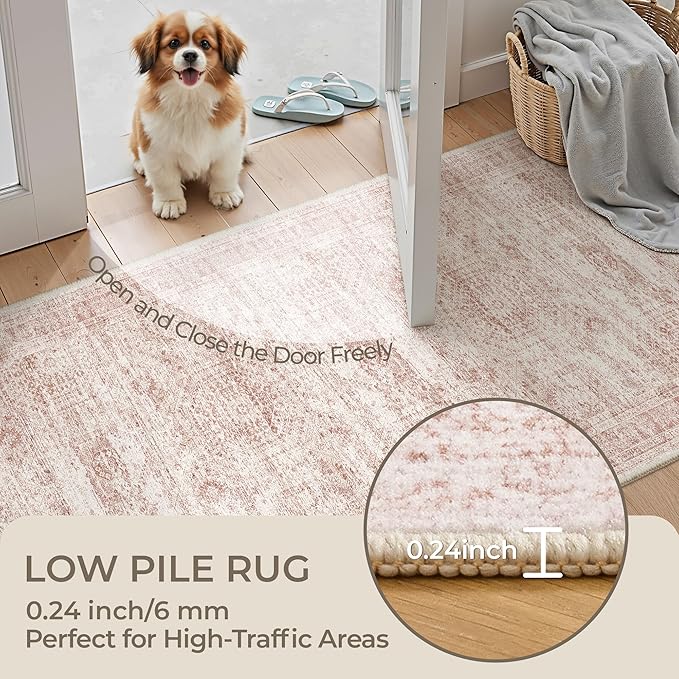 2x8 Runner Rug Non Slip, Washable Hallway Runner Rug, Nursery Room, Soft Runner - Image 6