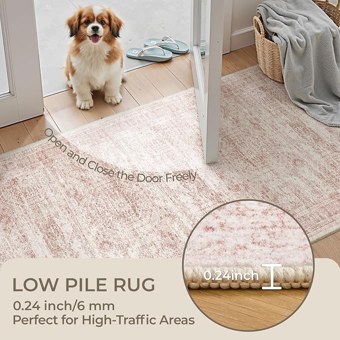 2x10 Runner Rug Non Slip, Washable Hallway Runner Rug, Laundry Room, Soft - Image 6