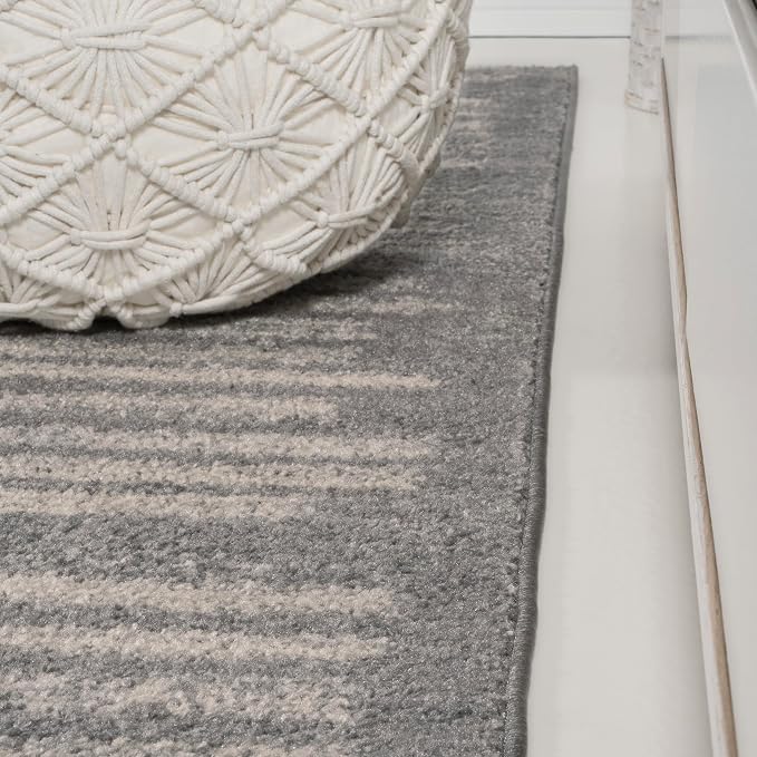 JONATHAN Y Khalil Modern Berber Stripe Gray/Cream Indoor Area Rug, Contemporary - Image 6