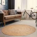 Hausattire Jute Braided Round Rug, 5 ft | 100% natural jute, hand woven by Hausattire