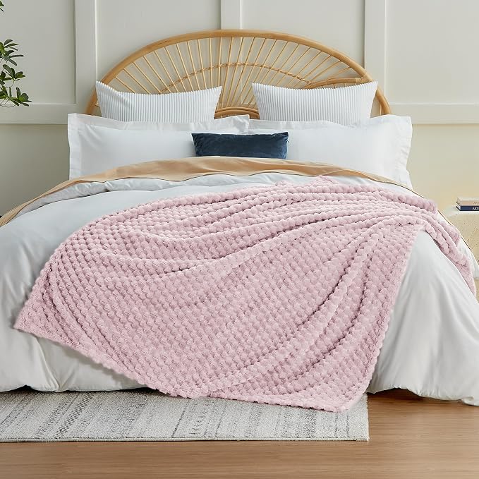 EXQ Home Gentle Soft Fleece Throw Blanket – Cozy Lightweight 3D Imitation - Image 2