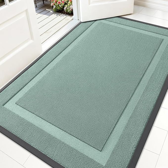 OLANLY Front Door Mat Outside 59x34, All-Season Heavy-Duty Rubber Doormat | by OLANLY