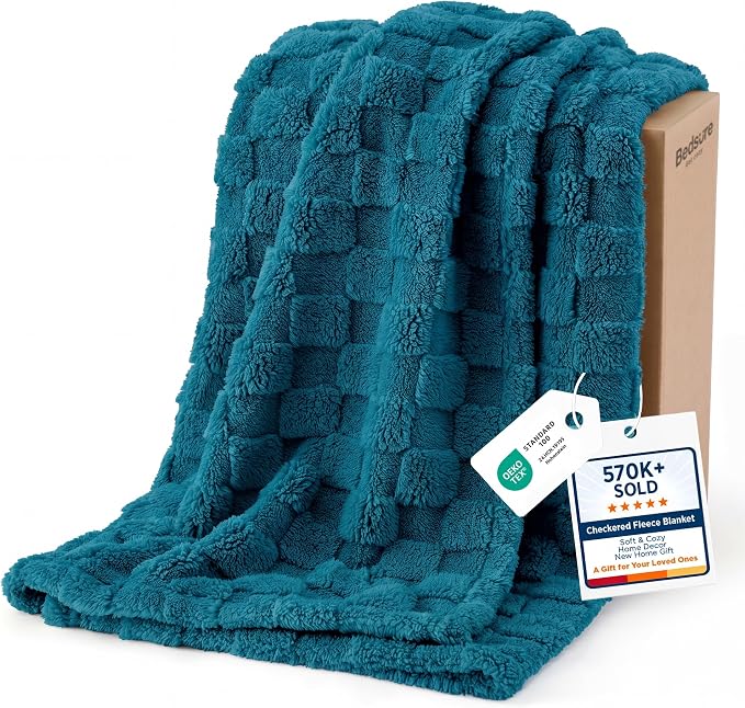 Bedsure GentleSoft Teal Throw Blanket by Unknown