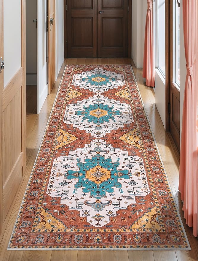 SERISSA 2'6"x8' Washable Non Slip Boho Runner Rug by SERISSAHomeDecorCollection