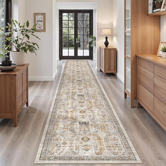 Madane Hallway Runner Rug 2'6''x16' Kitchen Runners Vintage, Entryway and - Image 4