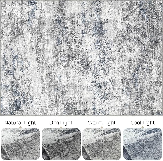 LOONGRUG 10x14 Area Rugs Washable Large Neutral Modern Living Room Rug | - Image 9