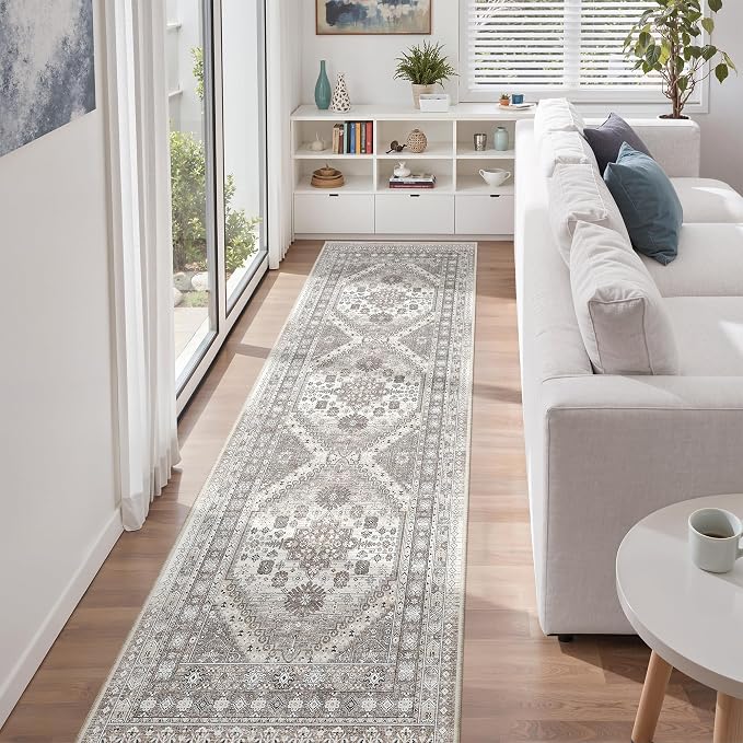 2'6 x 8' Runner Rug Non Slip, Washable Kitchen Rugs, Nursery Room, Soft Runner - Image 3