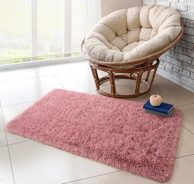 Chicrug Soft Runner Rug for Bedroom Living Room Plush Fluffy Rug 2x4 | Shag - Image 7