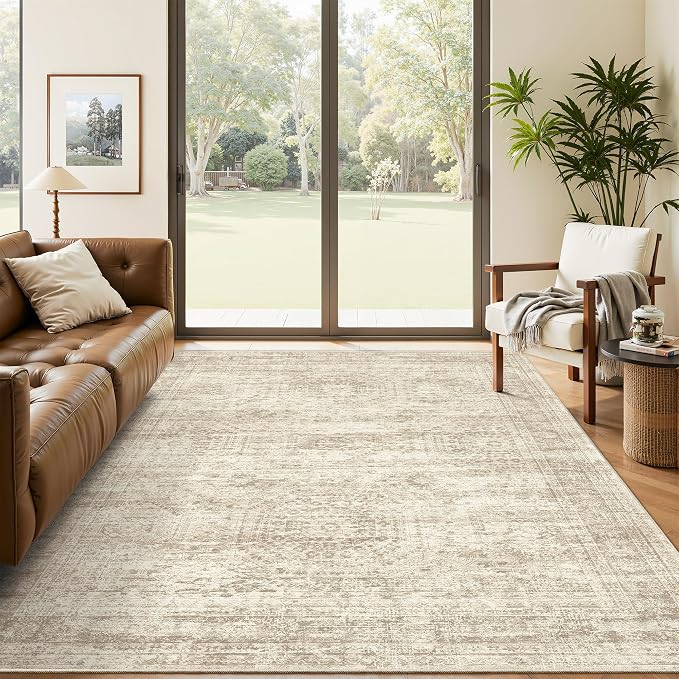 Soalmost 4x6 Area Rug for Living Room, Washable Rugs Non-Slip, Thin Foldable - Image 10