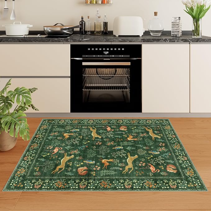 DUKINO 3x4 Rug, Washable Animal Area Rug - Image 5
