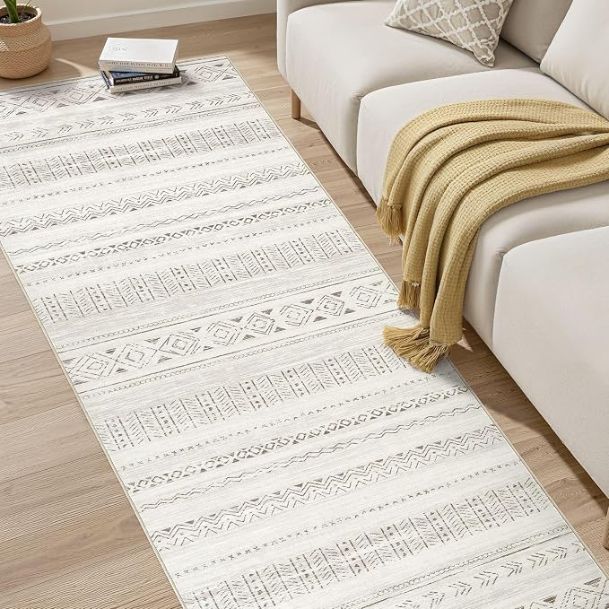 cotiled Hallway 3x8 Runner Rugs Washable Boho Moroccan Soft Rug | Non-Slip - Image 8
