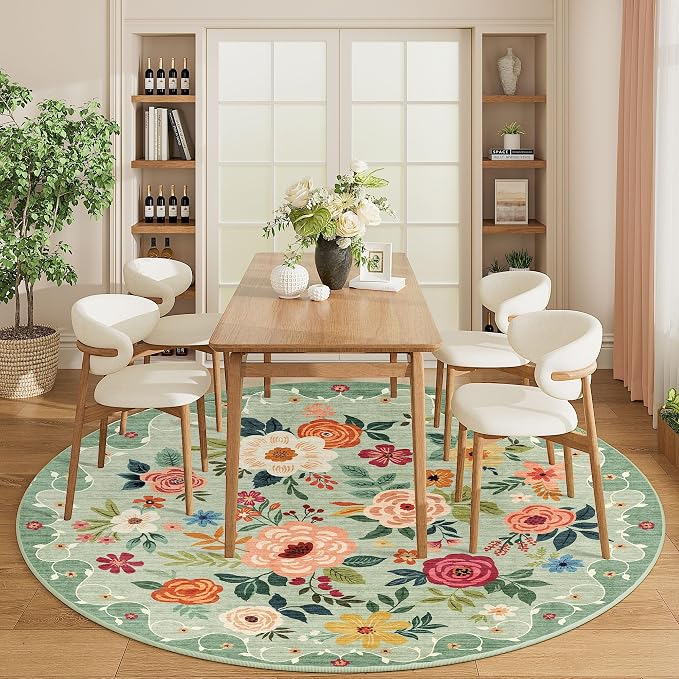 DUKINO 6ft Round Rug, Soft Washable Circle Rug - Image 7