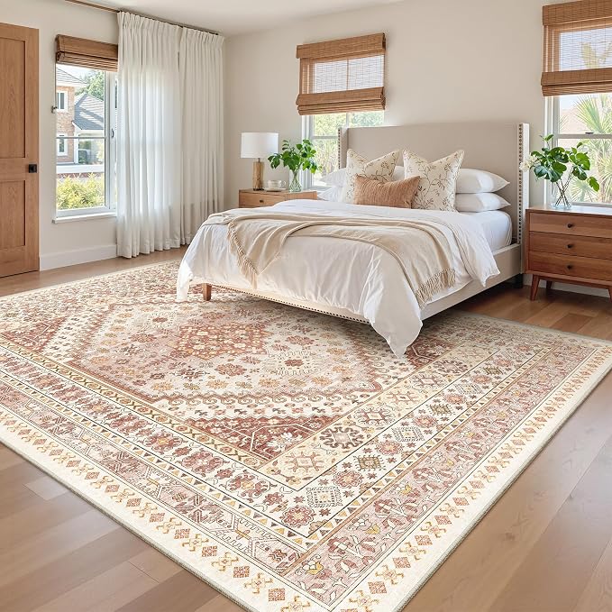 8x10 Area Rugs for Living Room, Large Washable Rug, Dining Room, Low Pile - Image 9