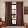 Chestnut Brown 96 Inch Blackout Pinch Pleated Curtains 2 Panels | Thick Linen by Twodrapes
