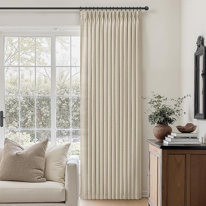Extra Wide 70 Inch Warm Beige Light Filtering Curtains 92 Inches Long - Image 7