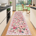 DUKINO 2.6x10 Runner Rug for Hallway, Washable Kitchen Rugs Non Slip, Low Pile by DUKINO