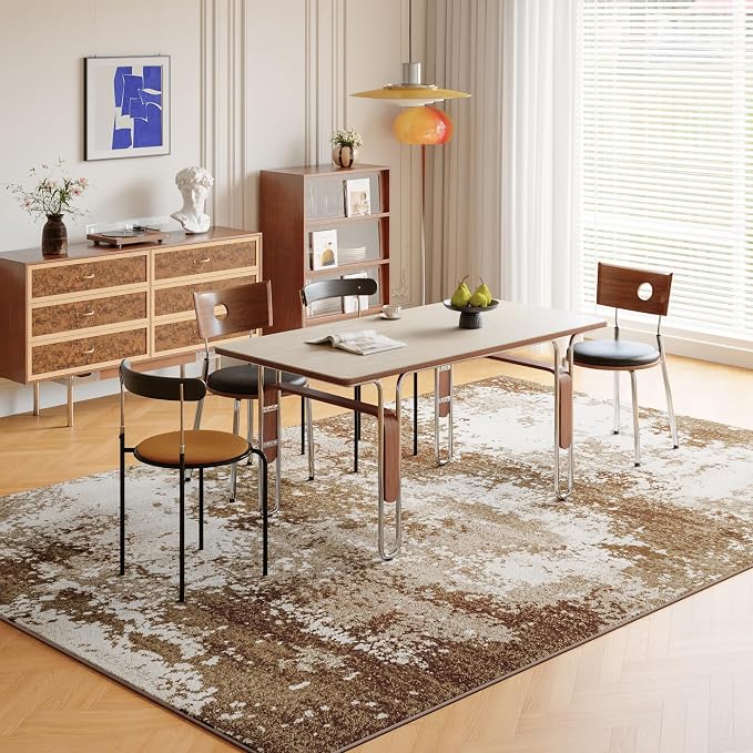 Brown Washable Rug 5x7 Area Rugs - Image 3