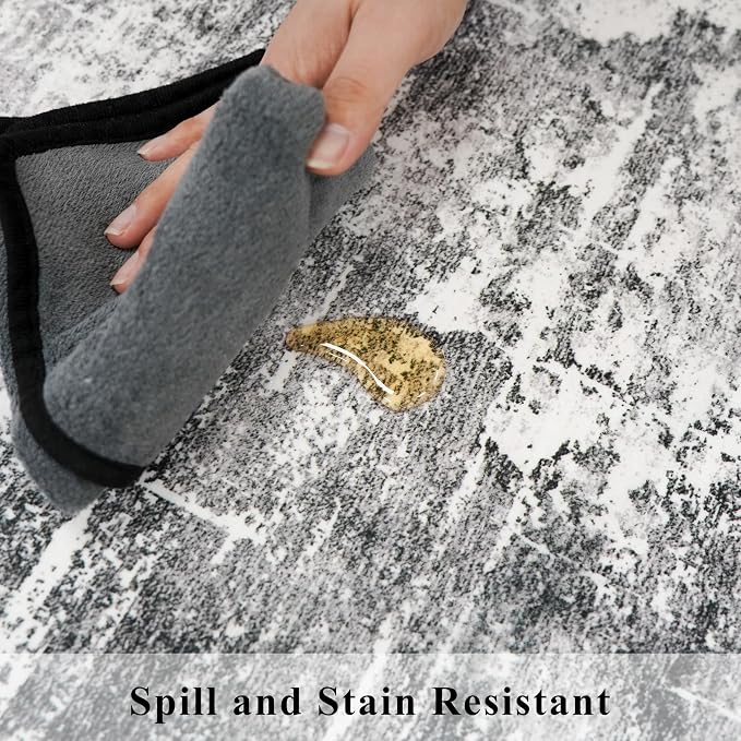 Washable 2X10 Kitchen Area Rug: Entryway Abstract Rug Runner Soft Bedroom - Image 6