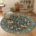 DUKINO 6ft Round Rug for Bedroom, Washable Soft Non Slip Circle Rug, Stain by DUKINO