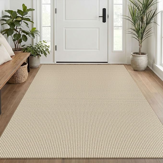 KOZYFLY Washable Area Rug 4x6 ft Non Slip Rubber Backed Living Room Rugs by KOZYFLY