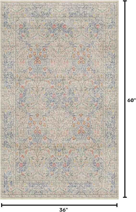3x5 Washable Area Rug for Bedroom Beside Bed Mat, Large Kitchen, Entryway Rug - Image 2