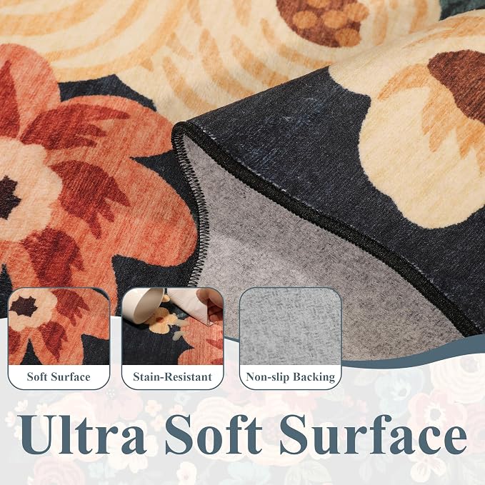 DUKINO 2x12 Washable Runner Rug, Long Runner Rug - Image 6