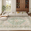 8x10 Area Rugs for Living Room, Large Washable Rug, Dining Room, Low Pile by Zesthome
