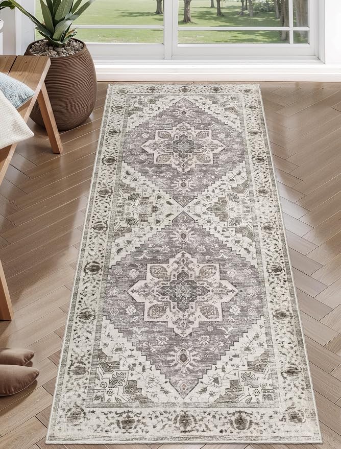 SERISSA 2x5 Washable Non Slip Boho Runner Rug by SERISSAHomeDecorCollection