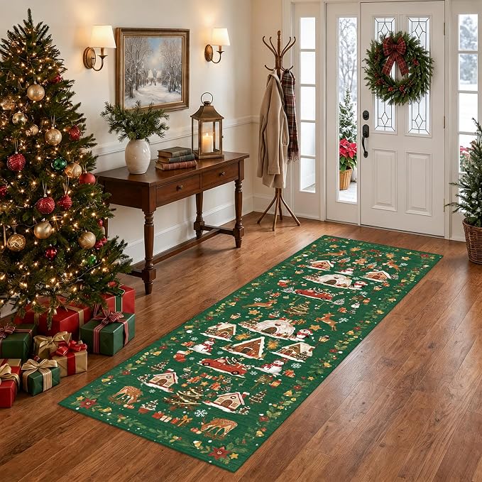 2x5 Christmas Runner Rug for Hallway - Image 5