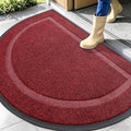 OLANLY Half Circle Front Door Mat Outside 47x32 All-Season Rubber Doormat | by OLANLY