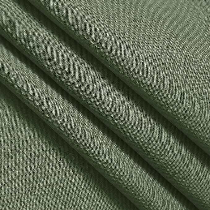 Olive Green Linen Sheer Curtains - Image 7