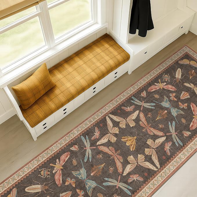 2x10 Hallway Runner Rug, Stain Resistant Non Slip Kitchen Floor Carpet - Image 3