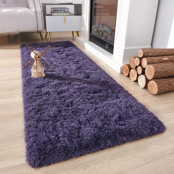 Chicrug Soft Runner Rug for Bedroom Living Room Plush Fluffy Rug 2x6 | Shag - Image 3