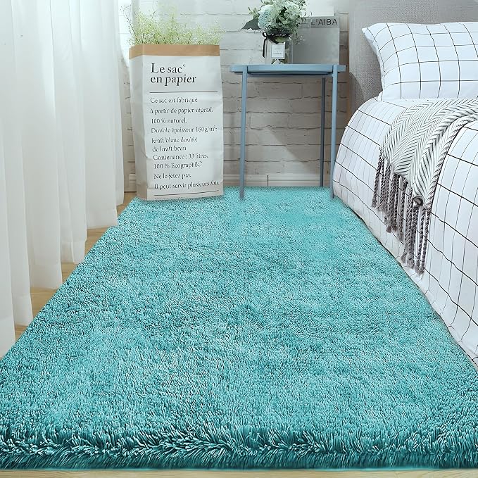 2x6 Runner Rug for Bedroom: Fluffy Shag Soft Washable Rugs Small Fuzzy Plush - Image 5