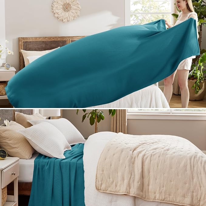 Bedsure GentleSoft 100% Cotton Blanket Queen Size - Image 4