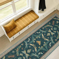 Washable Runner Rug for Hallway 2'6"x12', Foldable Insect Print Décor by HazoHaus