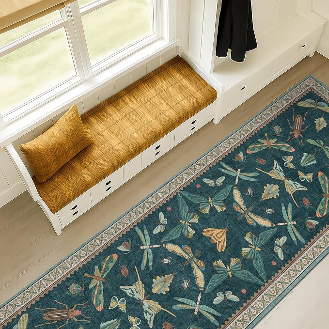 Wide Runner Rug for Hallway 2'6"x8' by HazoHaus