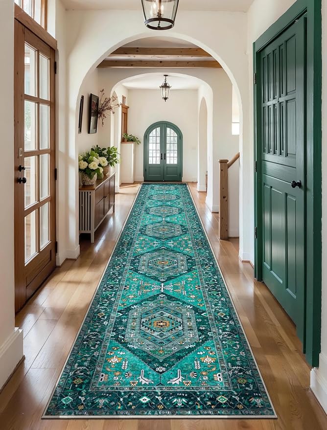 SERISSA 2'6"x16' Washable Non Slip Boho Runner Rug - Image 2
