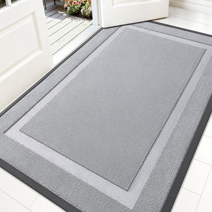 OLANLY Front Door Mat Outside 71x47, All-Season Heavy-Duty Rubber Doormat | by OLANLY