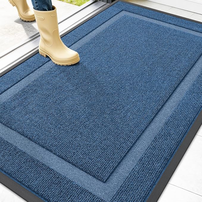 OLANLY Front Door Mat Outside 47x32, All-Season Heavy-Duty Rubber Doormat | by OLANLY