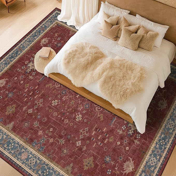 Oriental 7x10 Large Area Rugs for Bedroom Under Bed by HazoHaus