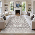 9x12 Area Rugs for Living Room, Large Washable Rug, Dining Room, Low Pile by Zesthome